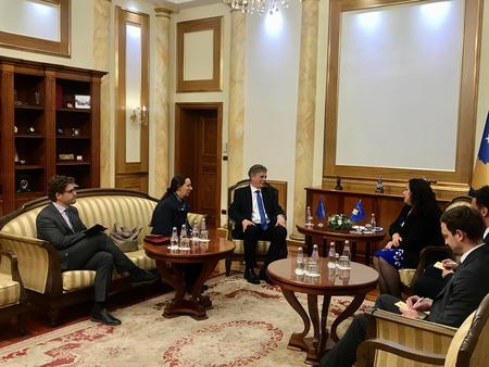 3. EULEX Head Lars-Gunnar Wigemark holds introductory meeting with Kosovo Assembly Speaker Vjosa Osmani