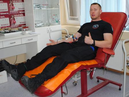 3. EULEX Formed Police Unit officers donated blood at the Mitrovica North Hospital 