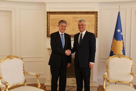 New Head of EULEX Kosovo Lars-Gunnar Wigemark meets President Thaçi