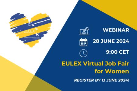 Call to Register to the EULEX Virtual Job Fair for Women