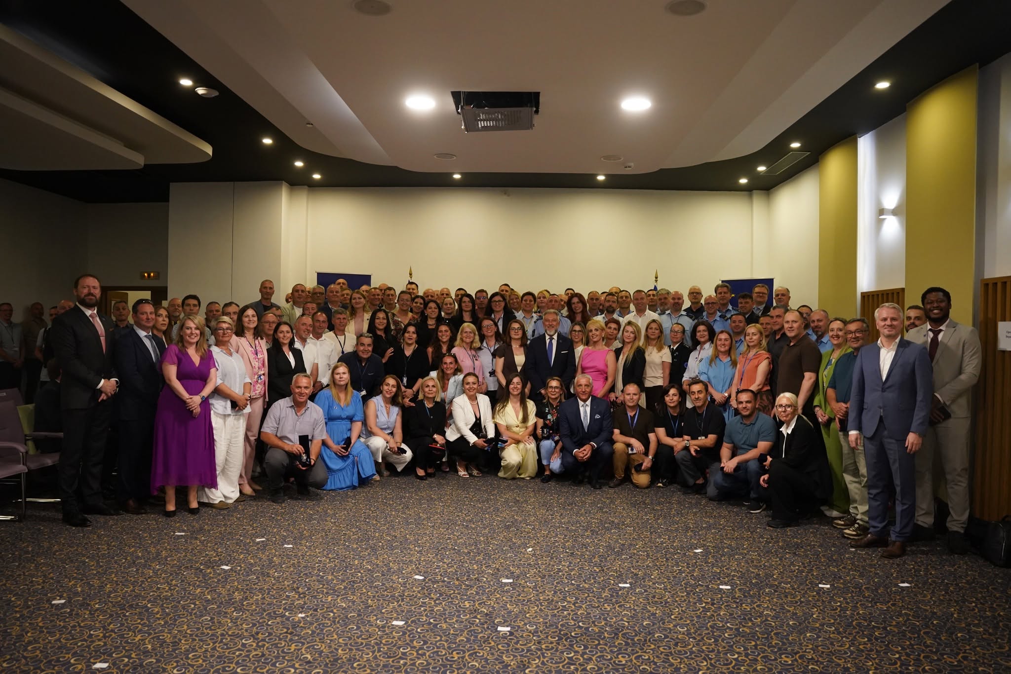 Local and International EULEX Mission Members receive the EU CSDP Service Medal
