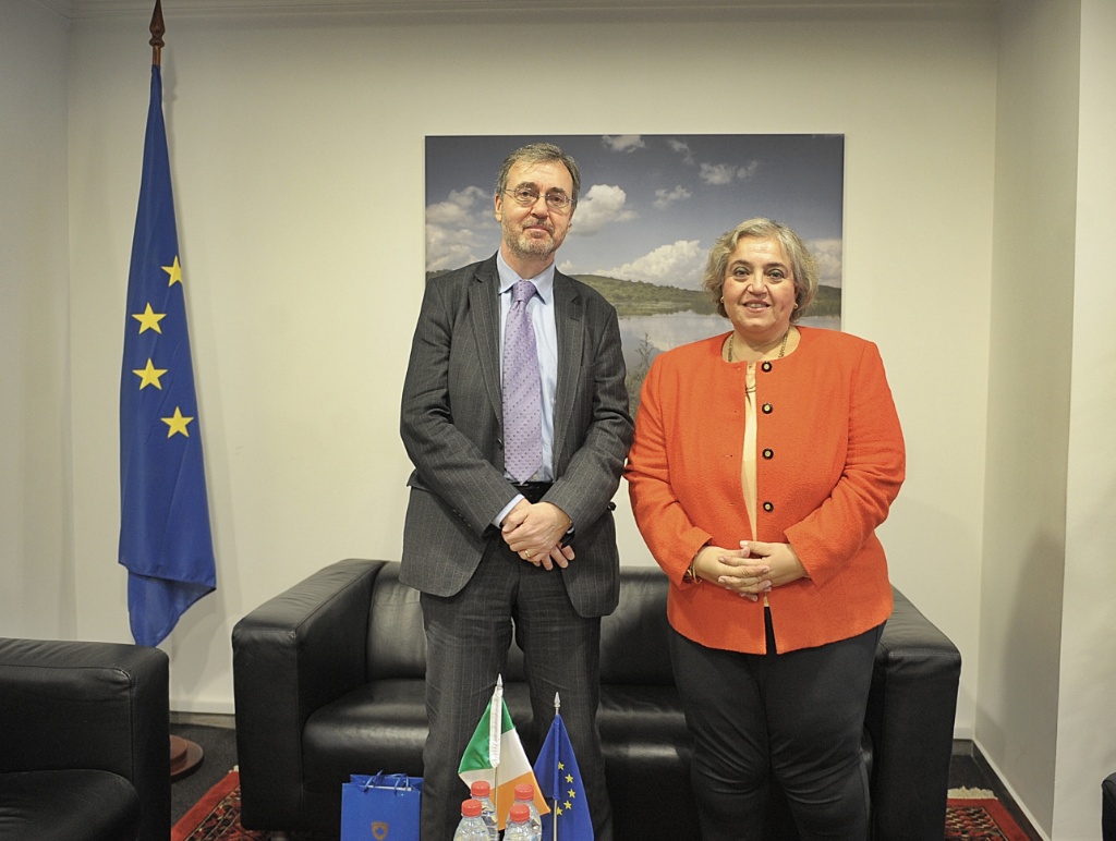Shefja e Misionit EULEX takon Ambasadorin e Irlandës
