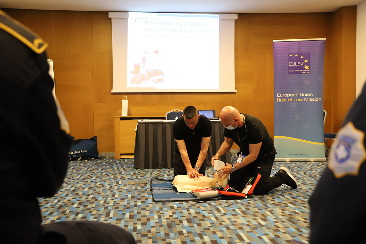 Thirteen Kosovo Correctional Service officers get certified as instructors for Basic Life Support following EULEX training