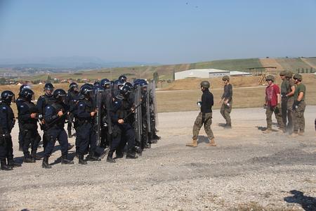 2. EULEX takes part in joint crowd-and-riot-control exercise with KP and KFOR