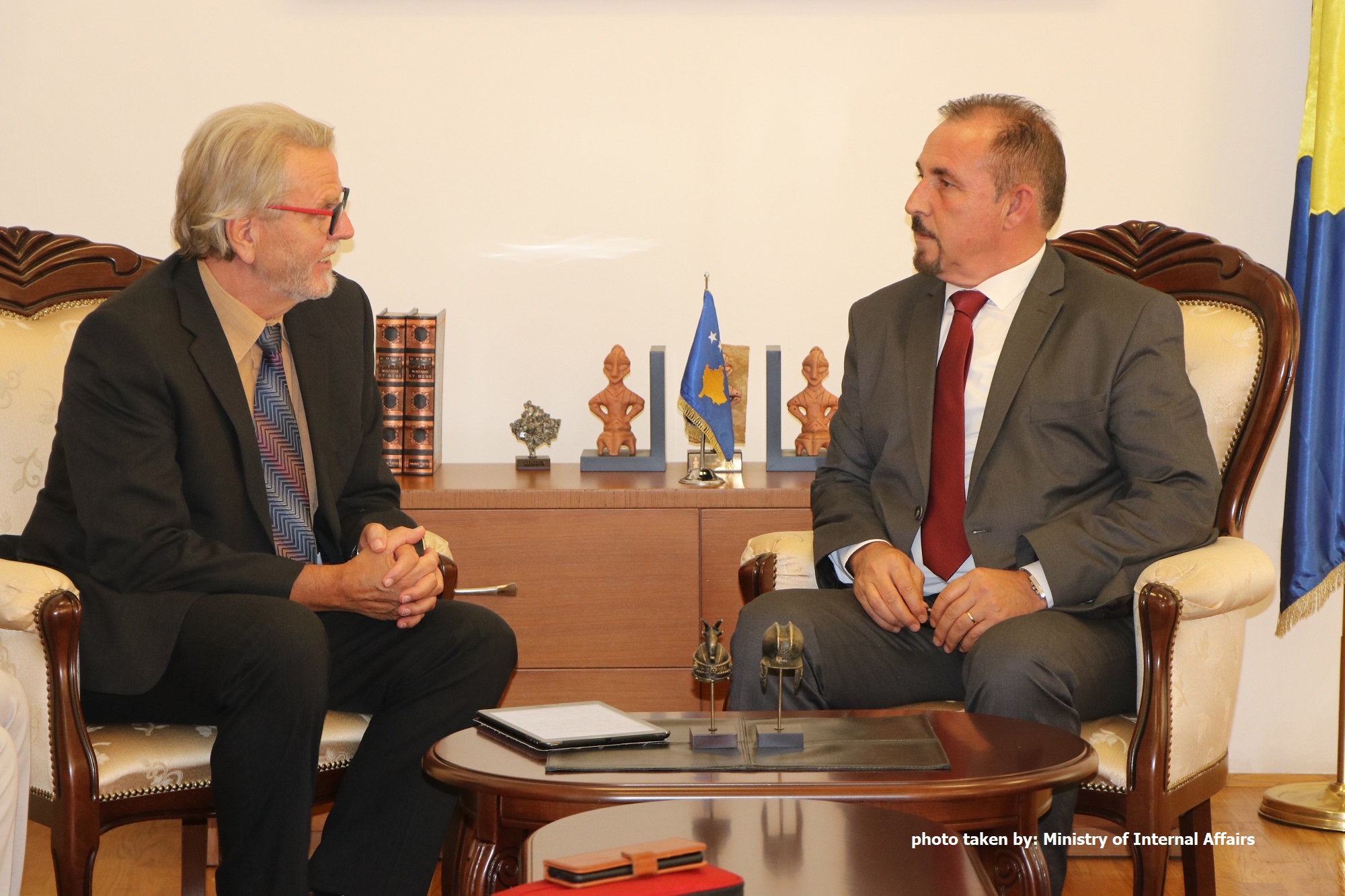 Acting Head of Mission, Bernd Thran met Minister of Internal Affairs, Ekrem Mustafa