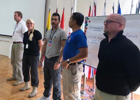 1. EULEX Medical Unit staff member delivers medical security course for security officers in Tbilisi, Georgia