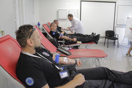 10. EULEX staff participates in the “Safe Blood For All” blood donation event