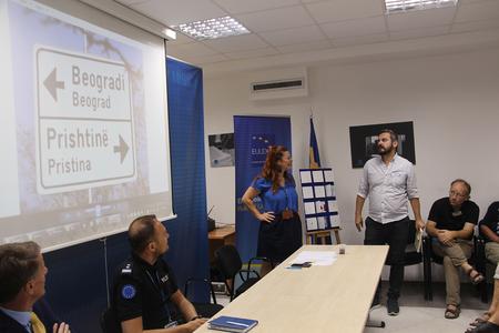 A group from the Democracy in Europe Organisation visits EULEX