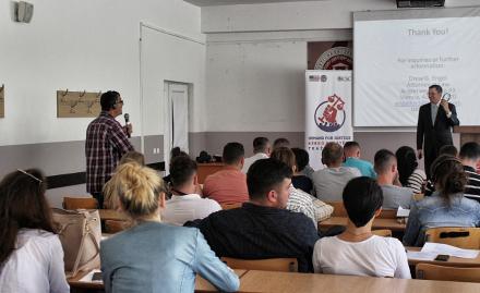 02. There’s No One-Secret-Fits-All – EULEX Prosecutor Engel Inspires University of Peja Students